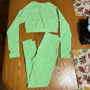 Neon Green Matching Workout Set